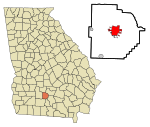 Tift County Georgia Incorporated and Unincorporated areas Tifton Highlighted